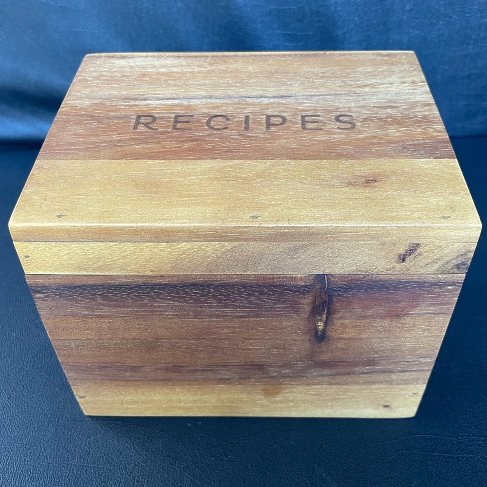 Acacia Wood Recipe Box — Magnolia
